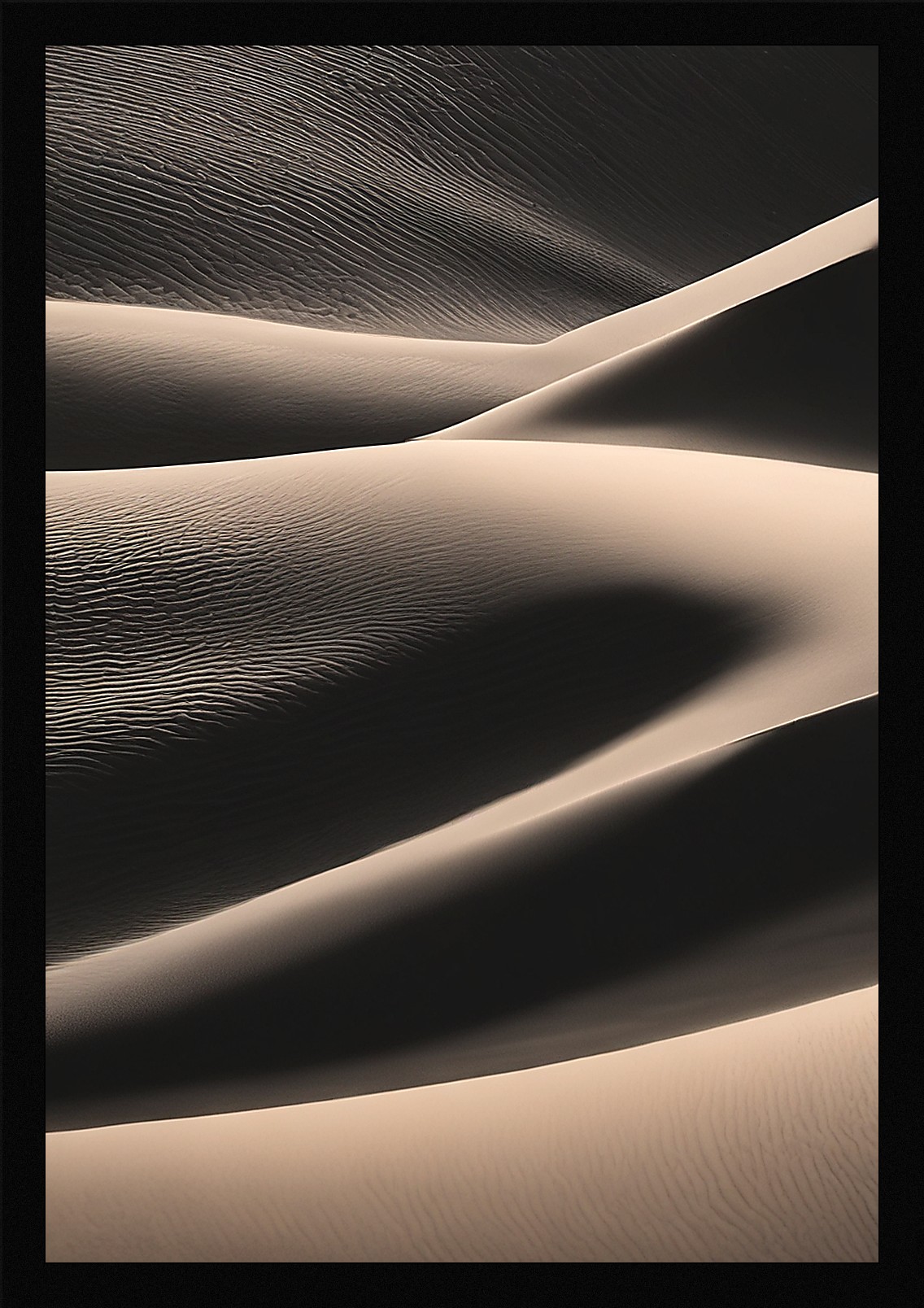 Bold Desert Dunes Framed Wall Art Poster Canvas Print Picture