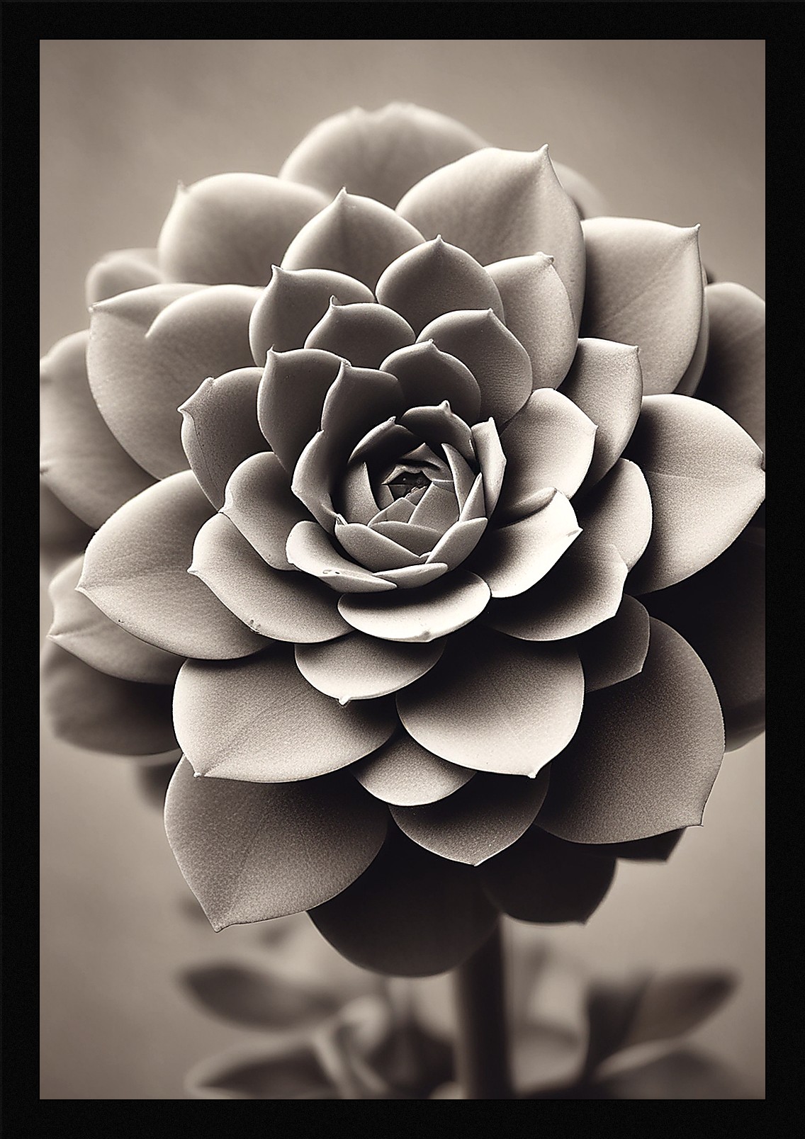 Modern Succulent Framed Wall Art Poster Canvas Print Picture