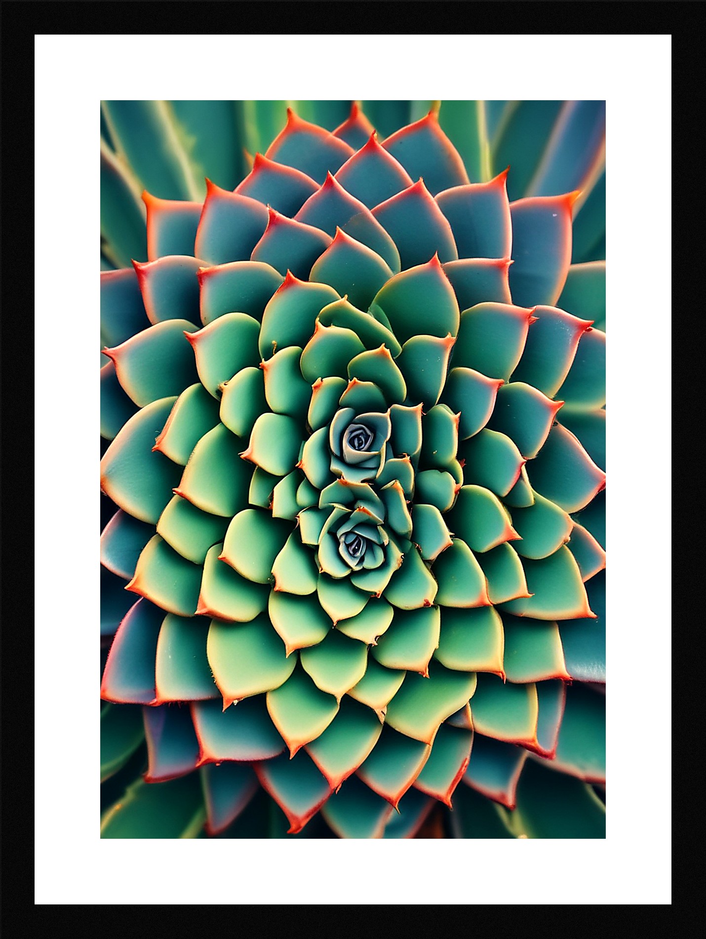 Modern Succulent Framed Wall Art Poster Canvas Print Picture