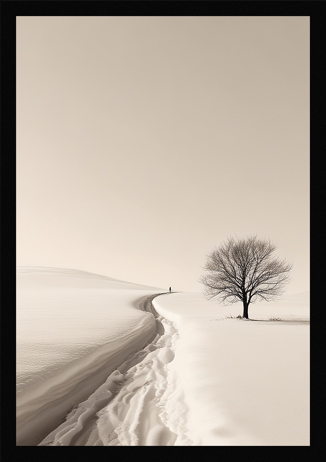 Epic Winter Snowscape Framed Wall Art Poster Canvas Print Picture