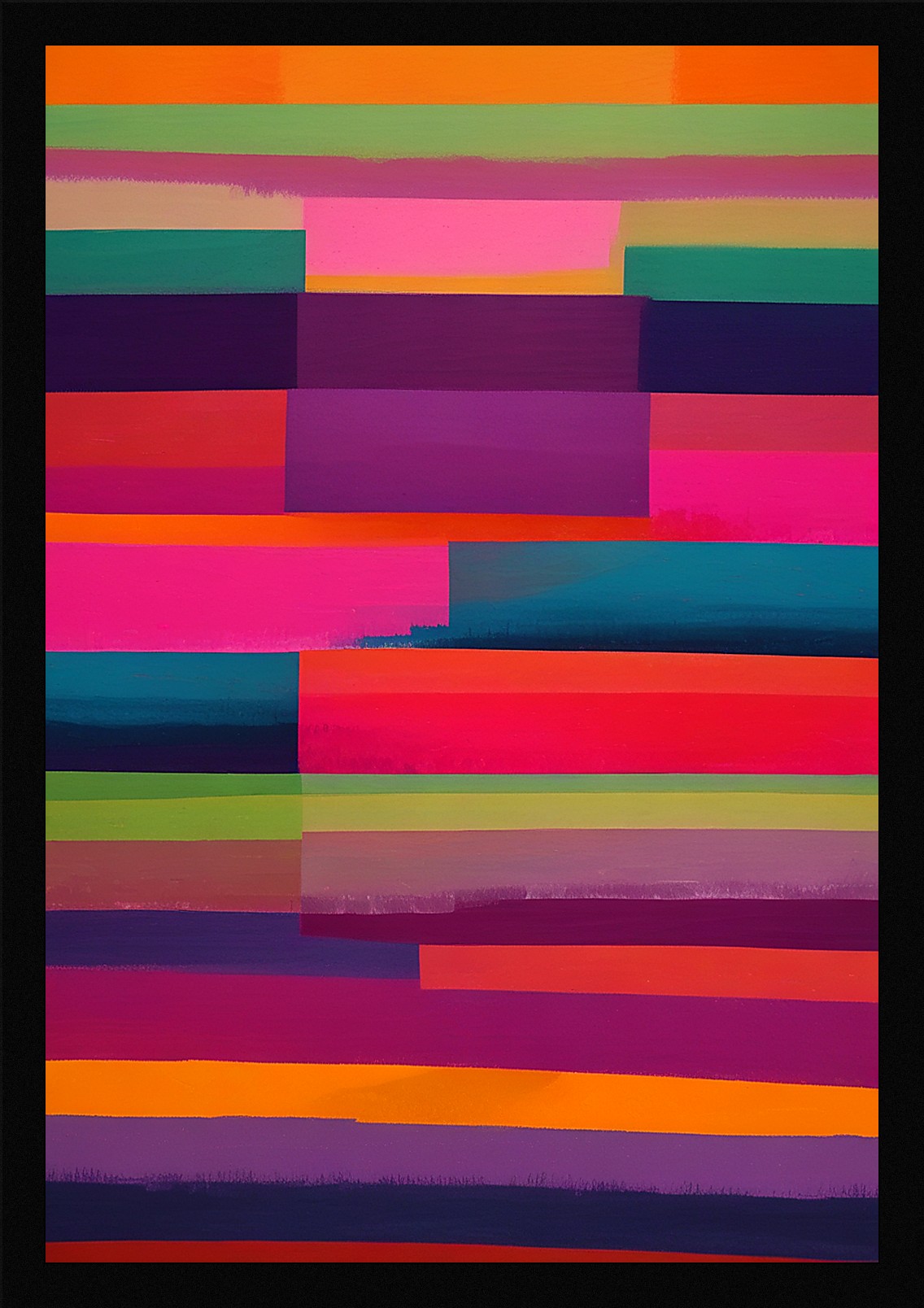 Bold Color Field Framed Wall Art Poster Canvas Print Picture