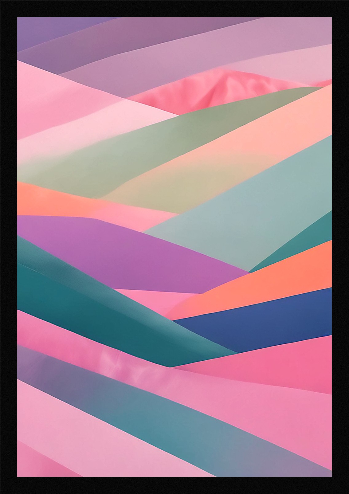 Bold Color Field Framed Wall Art Poster Canvas Print Picture