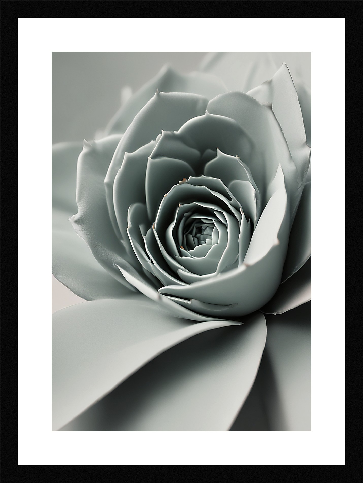 Modern Succulent Framed Wall Art Poster Canvas Print Picture