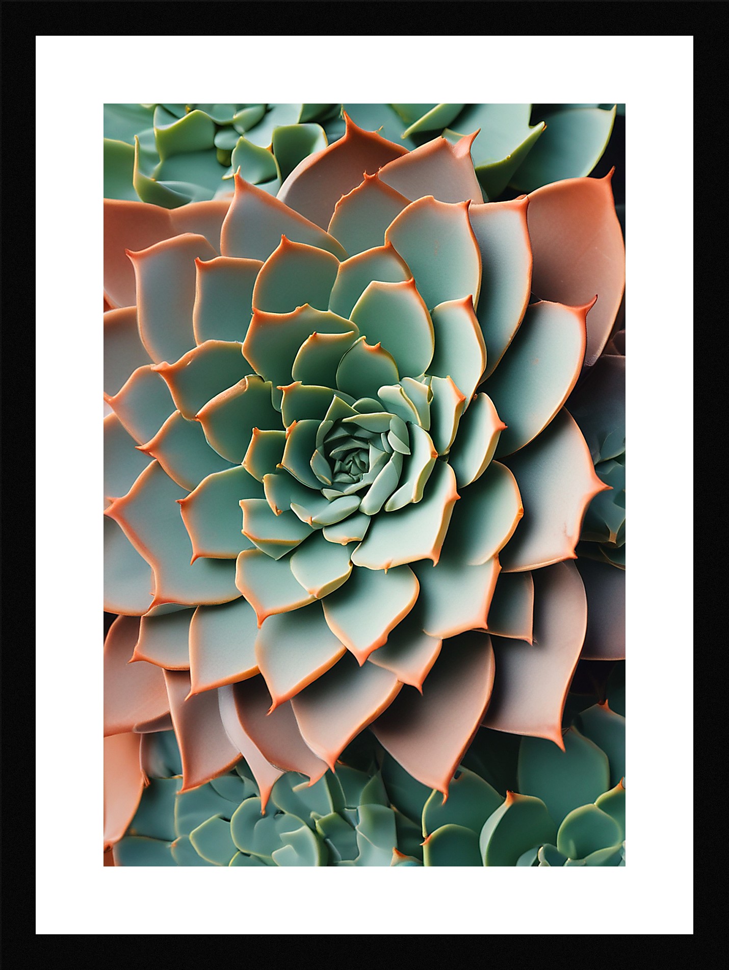 Modern Succulent Framed Wall Art Poster Canvas Print Picture