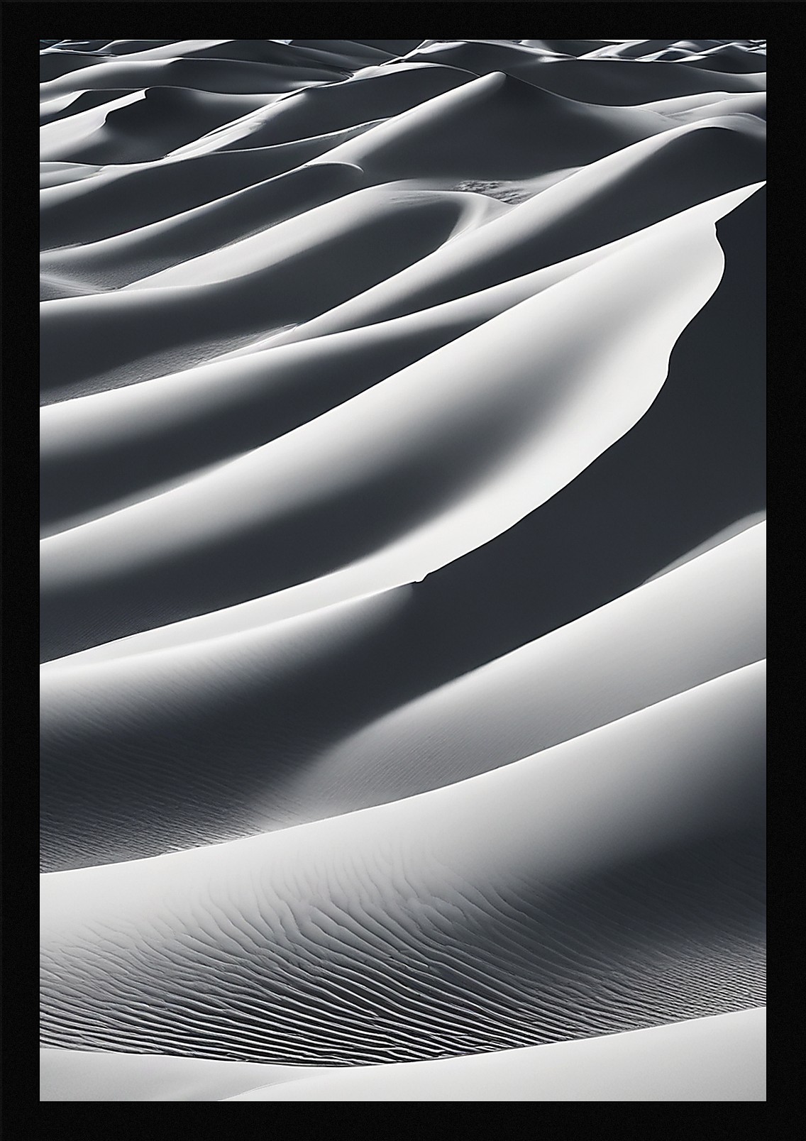 Bold Desert Dunes Framed Wall Art Poster Canvas Print Picture
