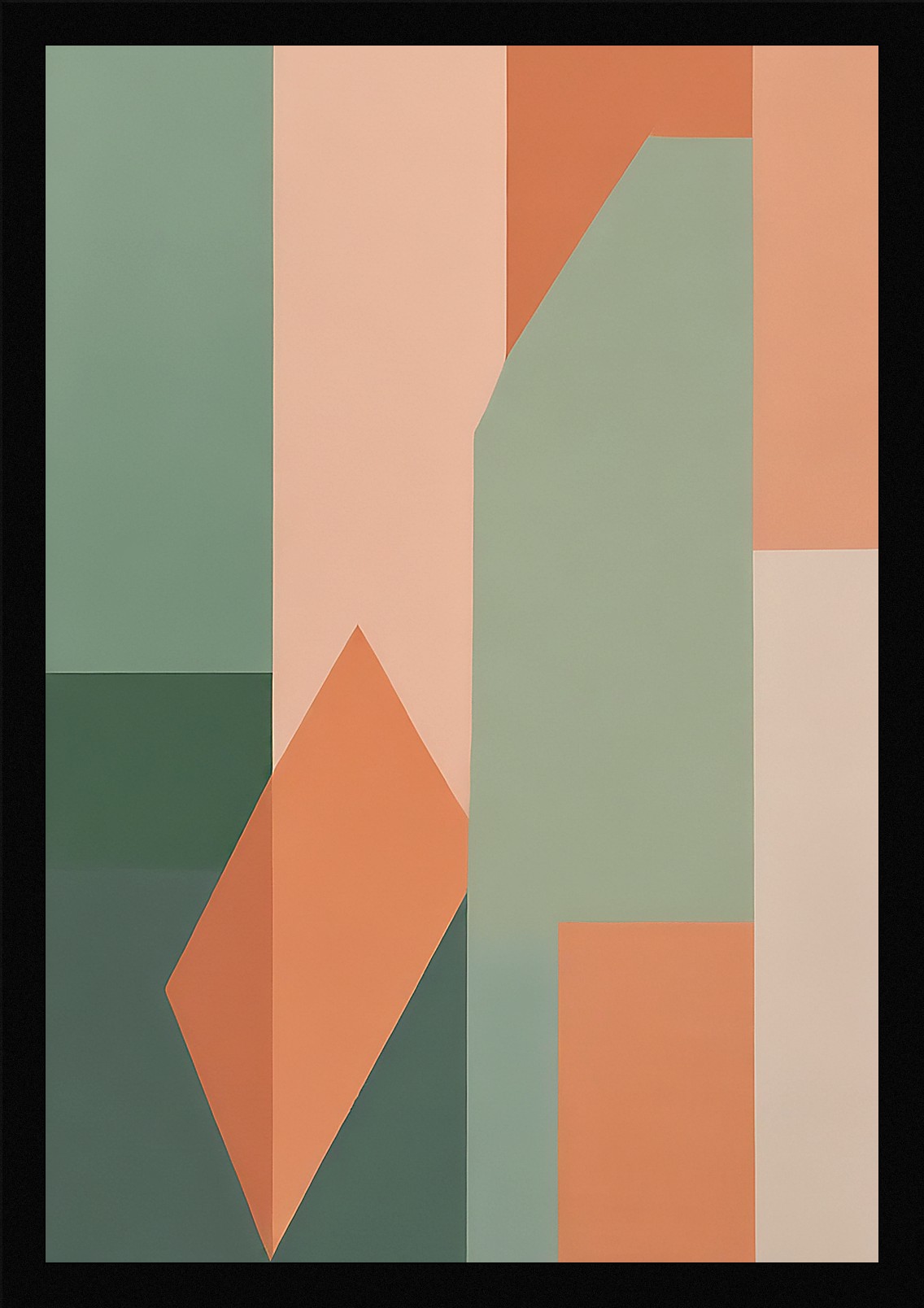 Bold Color Field Framed Wall Art Poster Canvas Print Picture