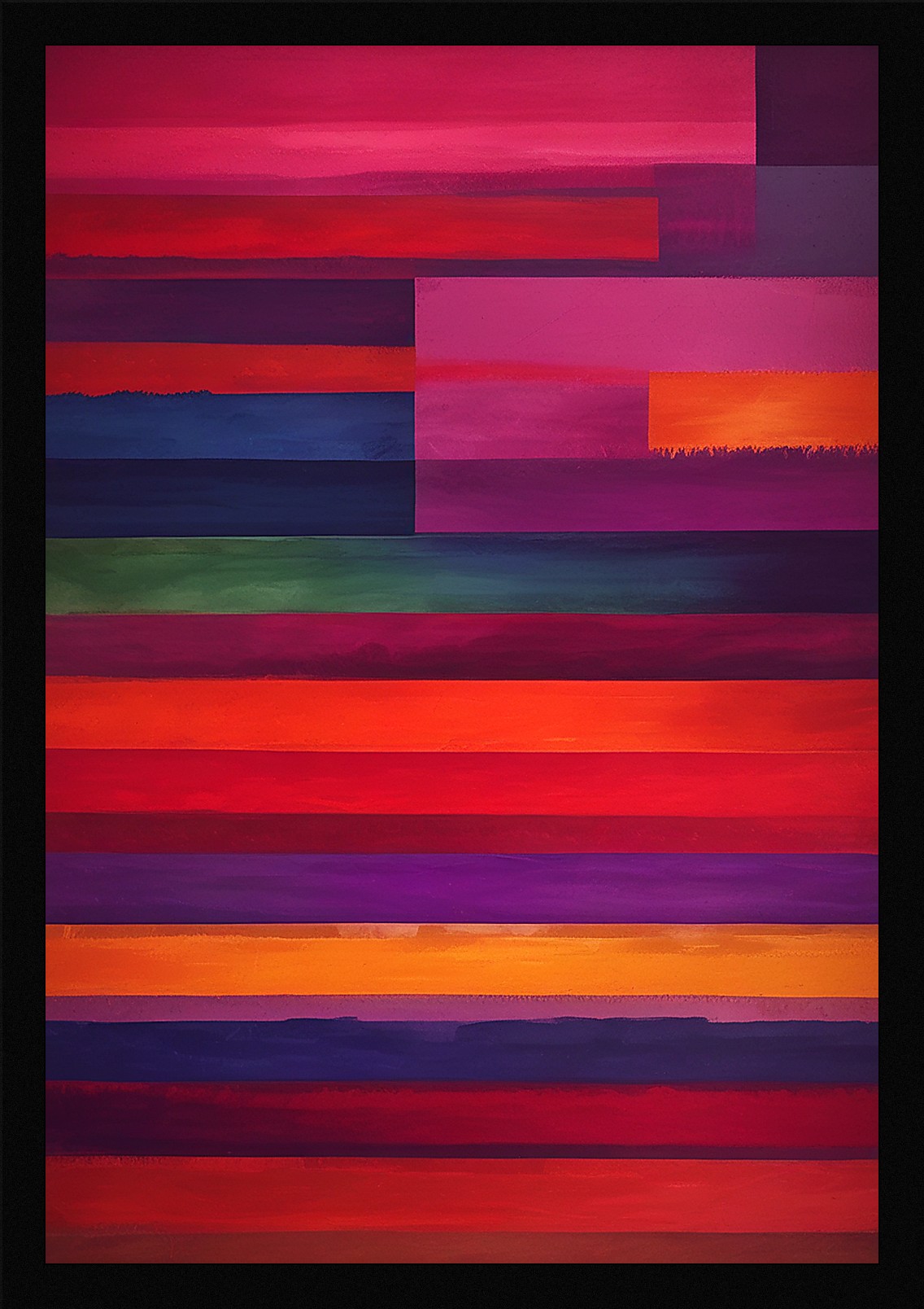 Bold Color Field Framed Wall Art Poster Canvas Print Picture