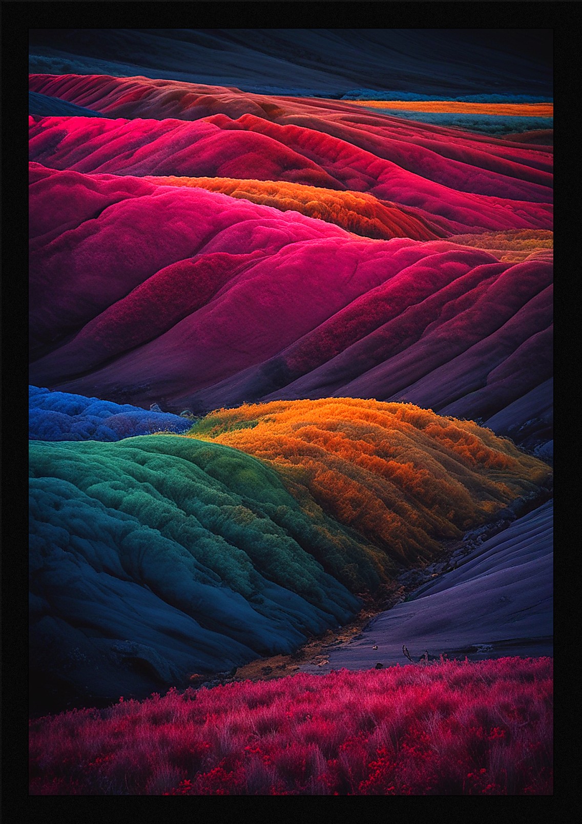 Bold Color Field Framed Wall Art Poster Canvas Print Picture
