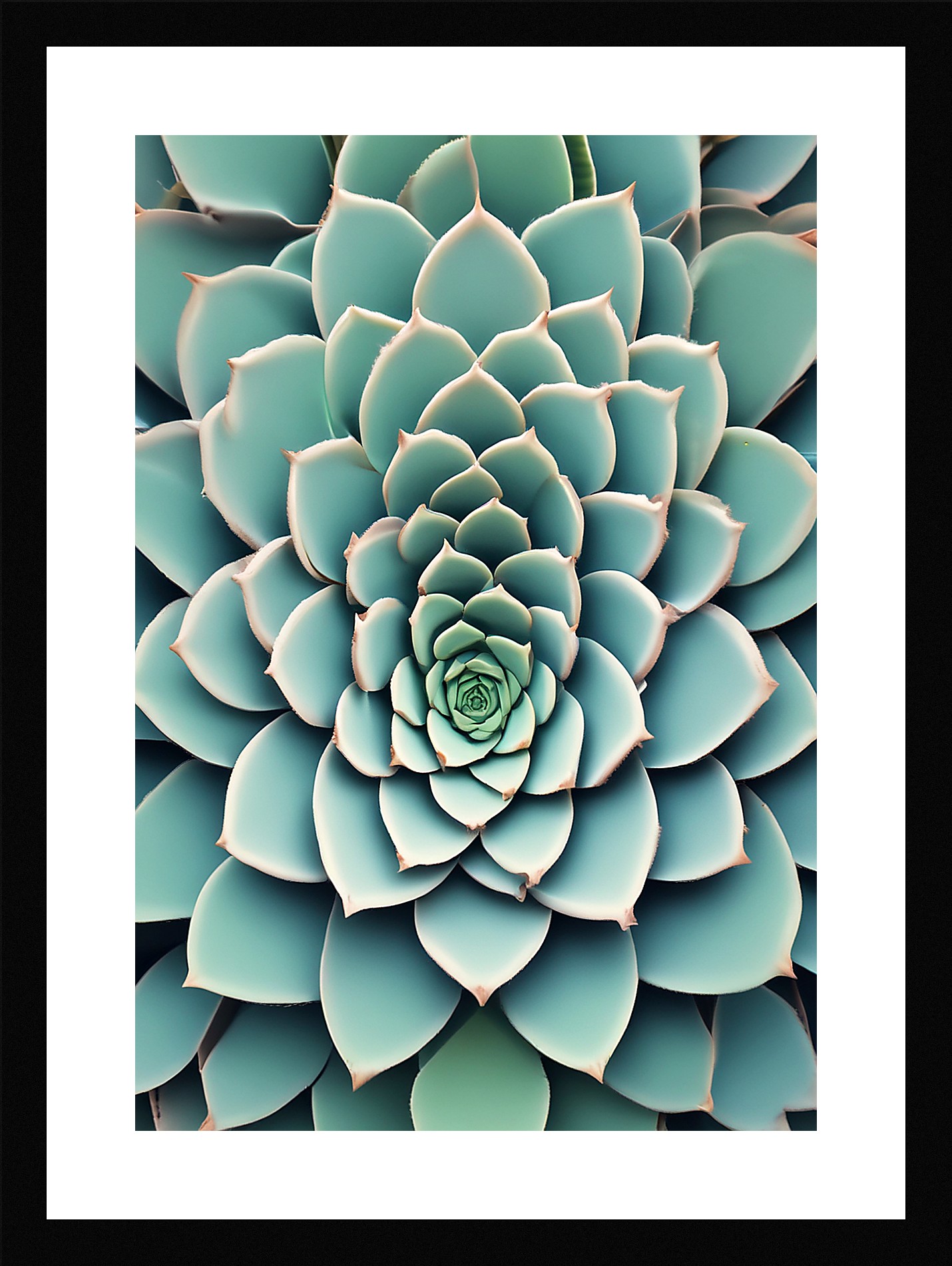 Modern Succulent Framed Wall Art Poster Canvas Print Picture