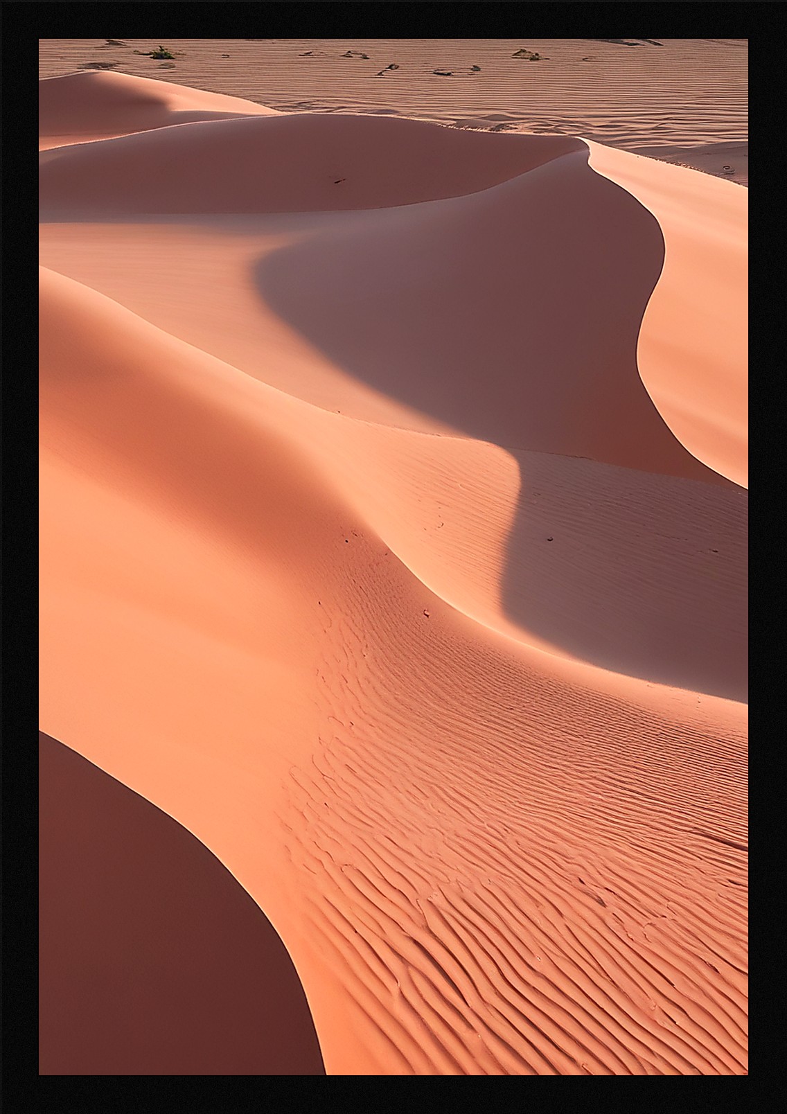 Vibrant Desert Dunes Framed Wall Art Poster Canvas Print Picture
