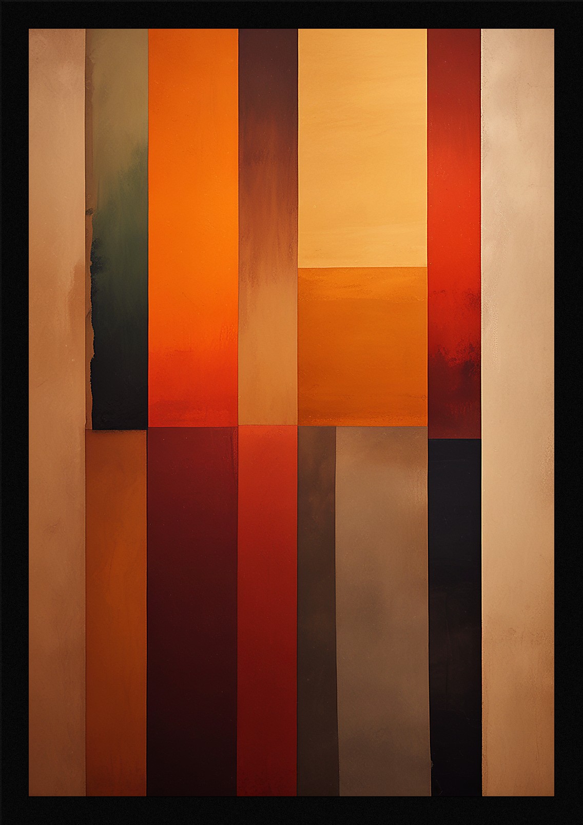 Bold Color Field Framed Wall Art Poster Canvas Print Picture