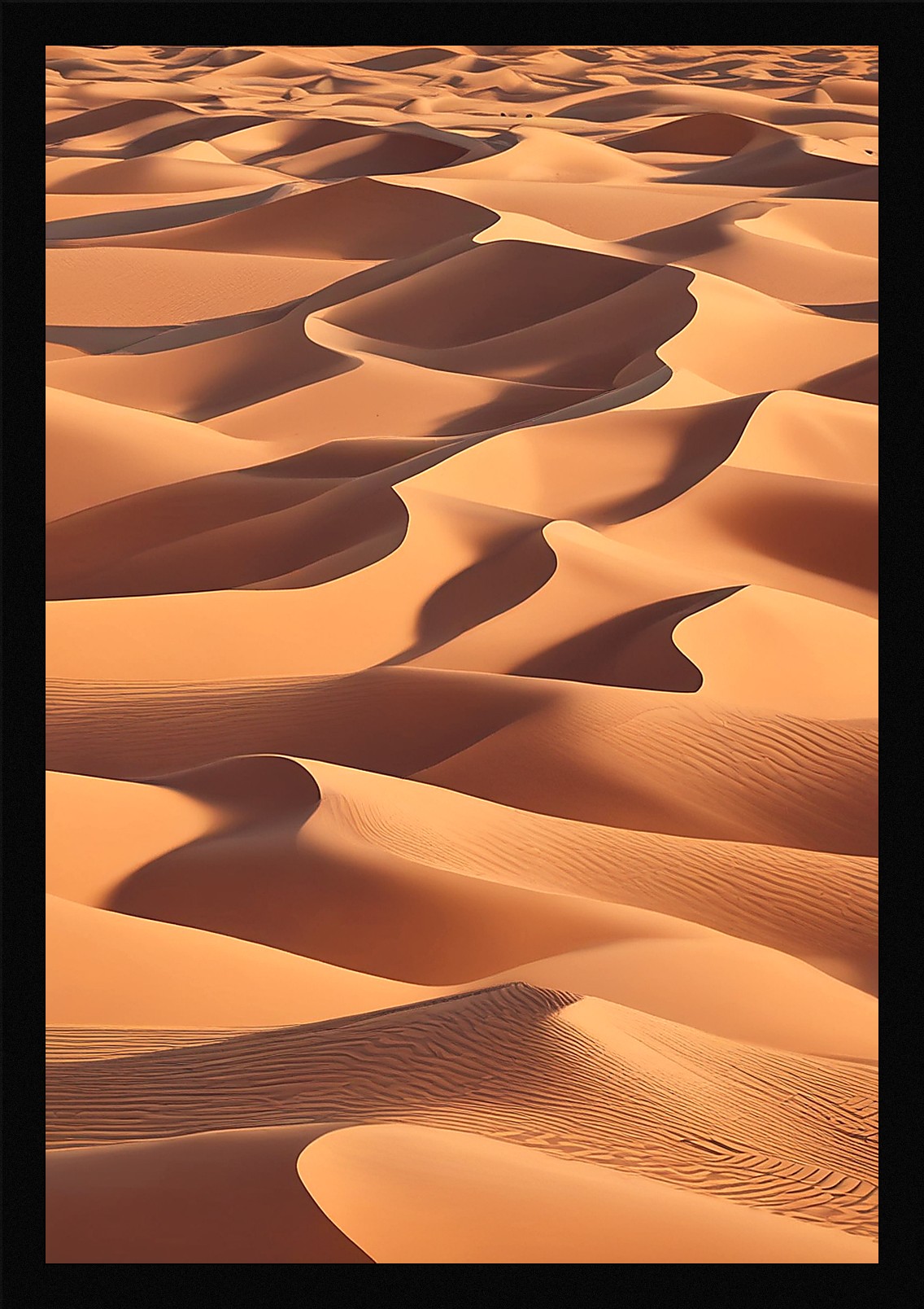 Nostalgic Desert Dunes Framed Wall Art Poster Canvas Print Picture