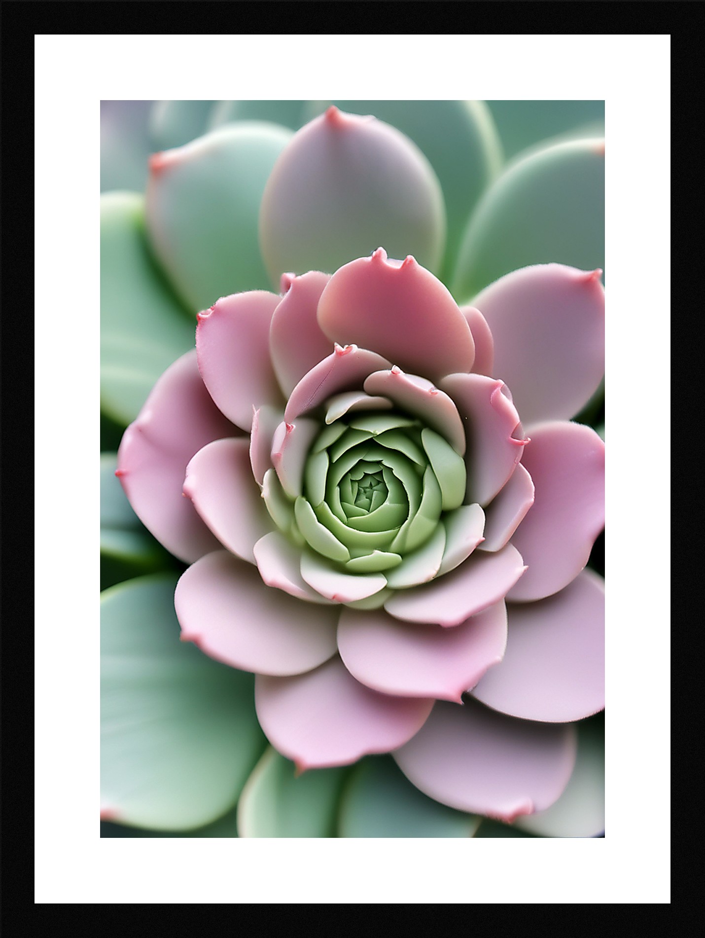 Modern Succulent Framed Wall Art Poster Canvas Print Picture