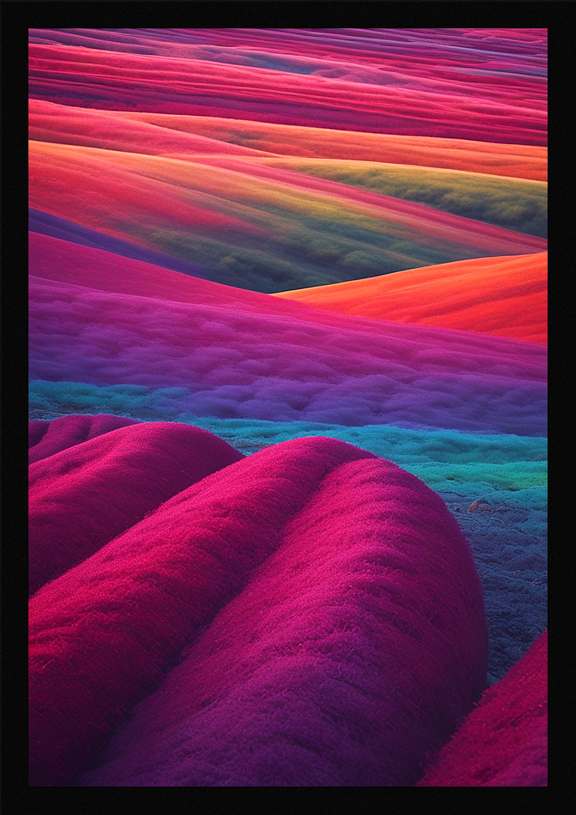 Bold Color Field Framed Wall Art Poster Canvas Print Picture