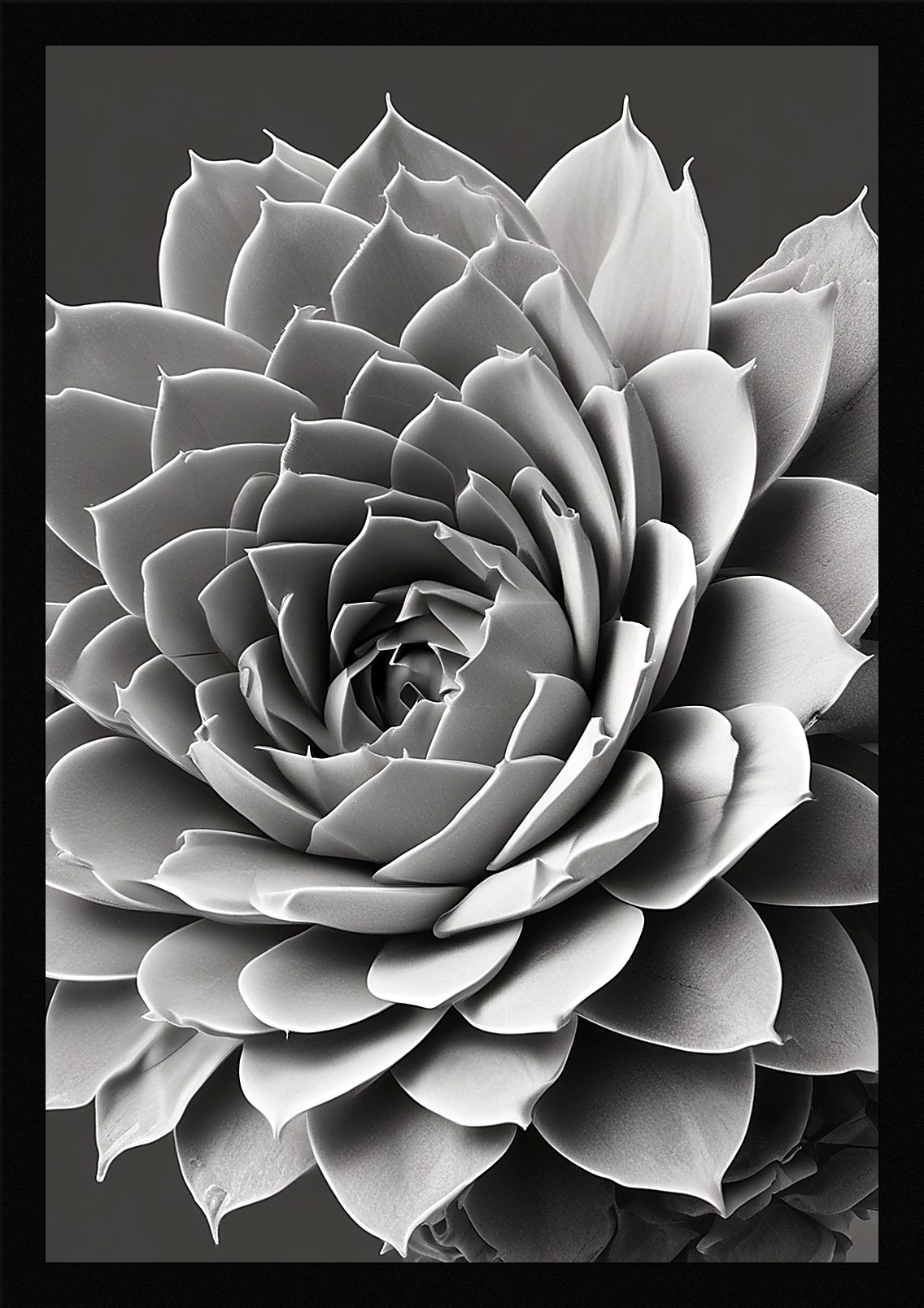 Modern Succulent Framed Wall Art Poster Canvas Print Picture