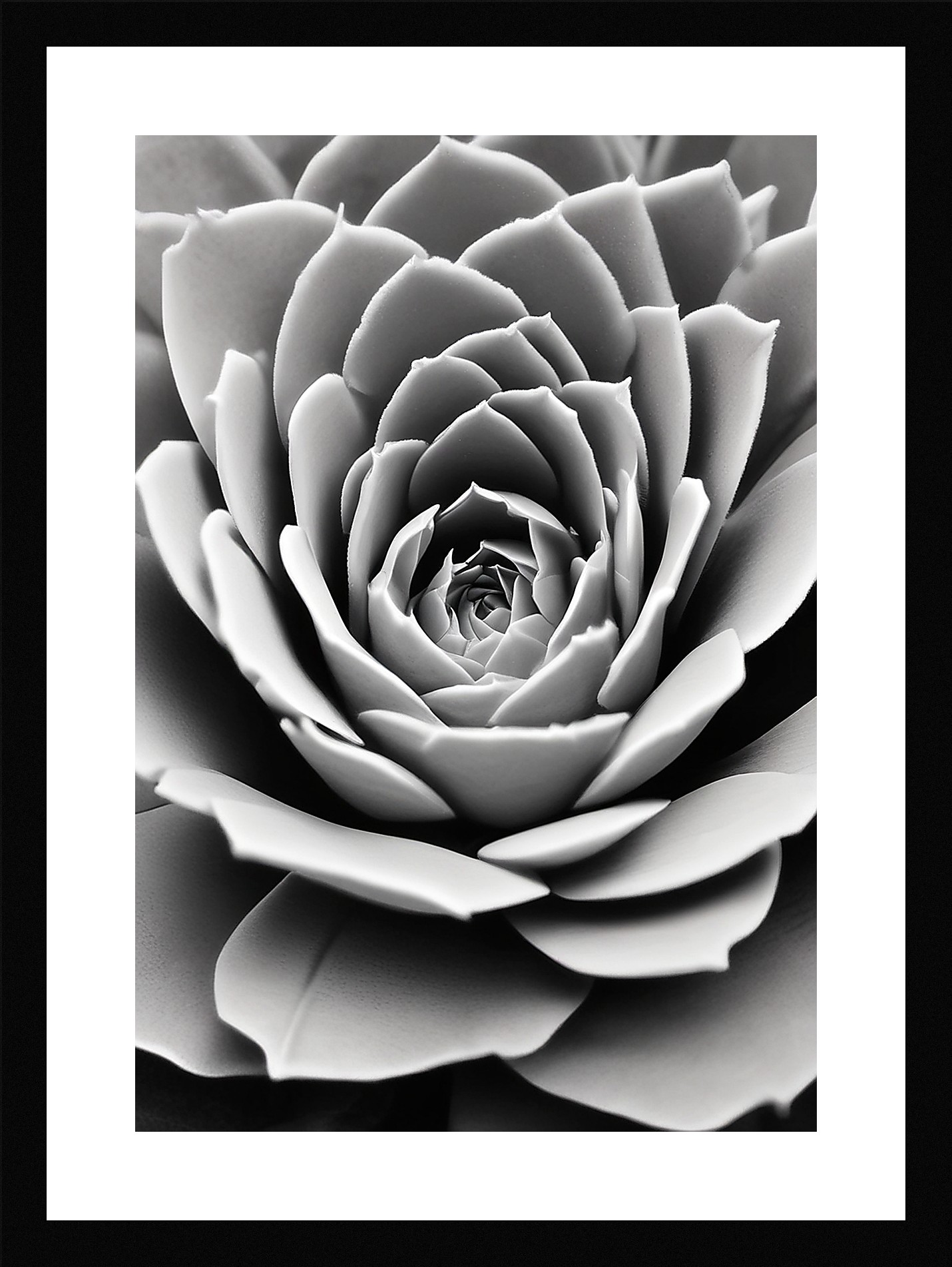 Modern Succulent Framed Wall Art Poster Canvas Print Picture