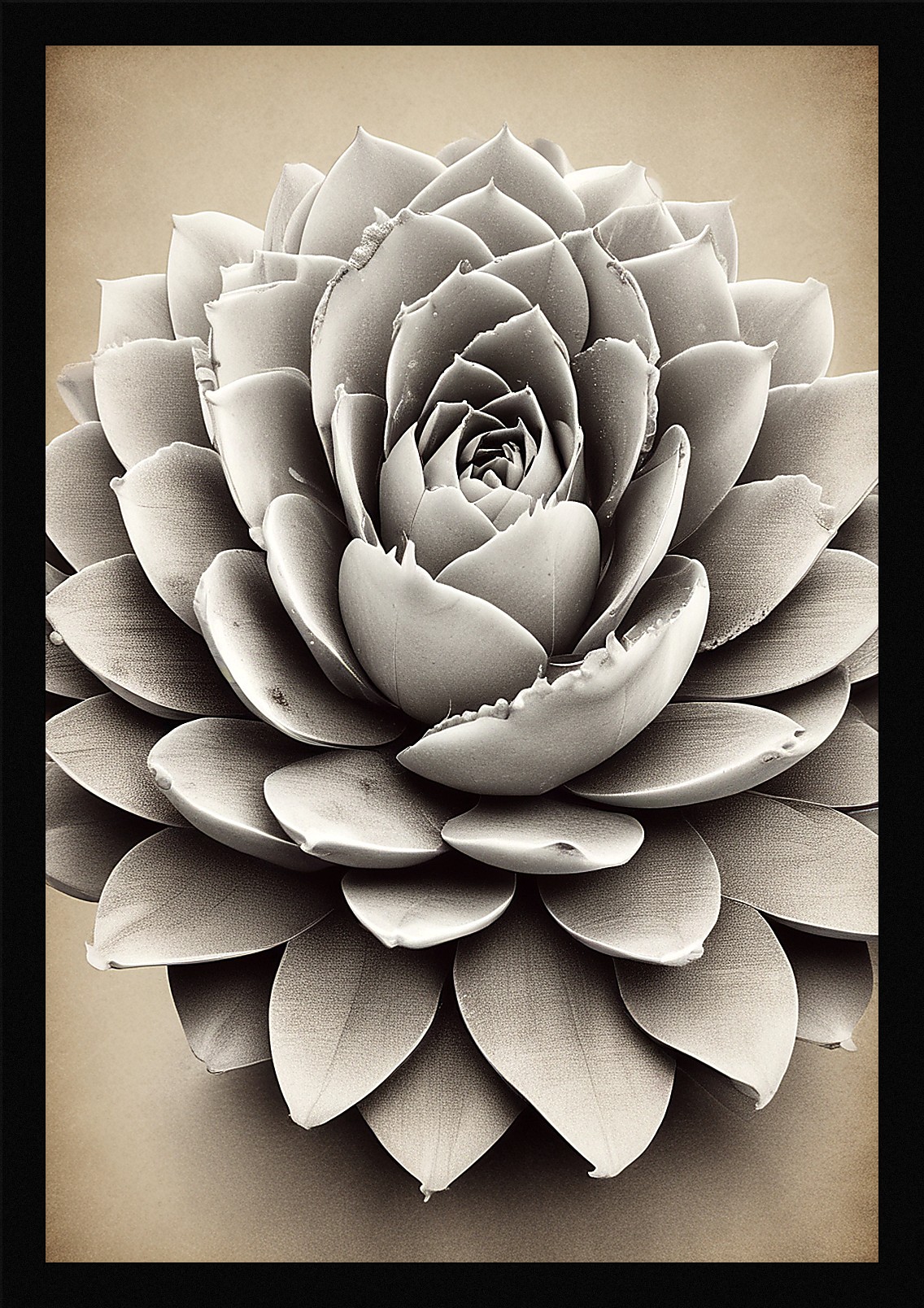 Modern Succulent Framed Wall Art Poster Canvas Print Picture