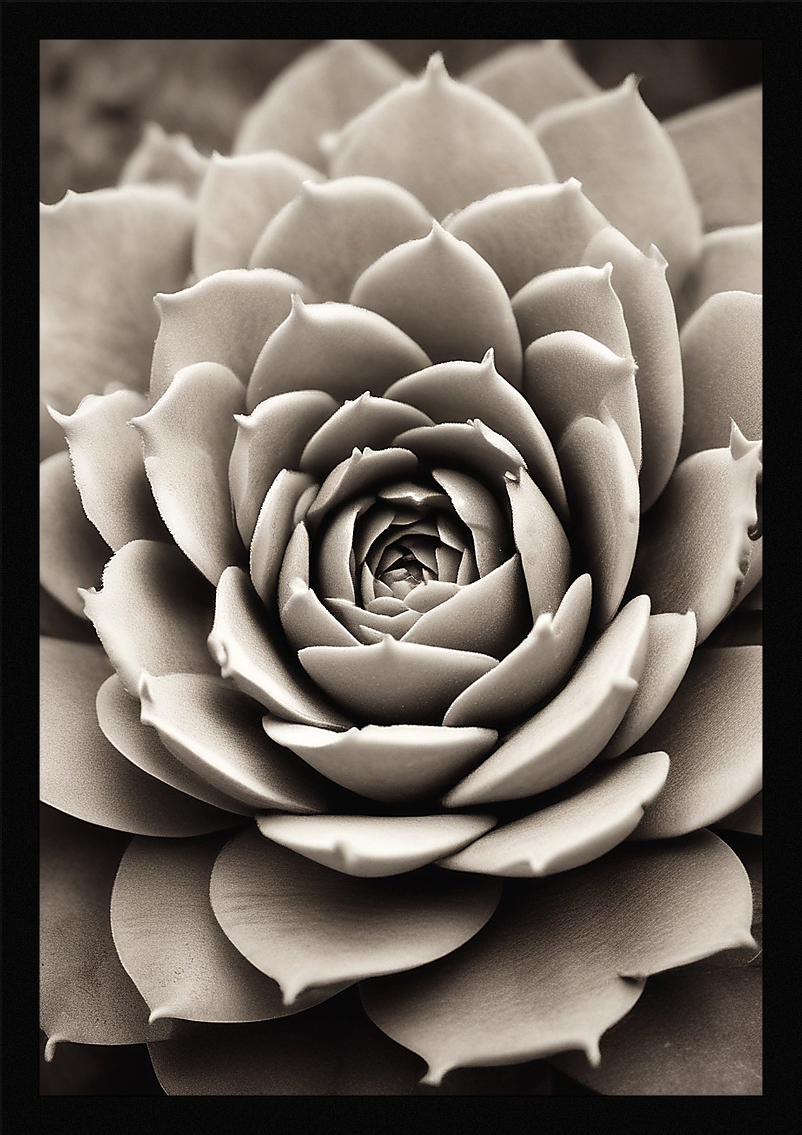 Modern Succulent Framed Wall Art Poster Canvas Print Picture