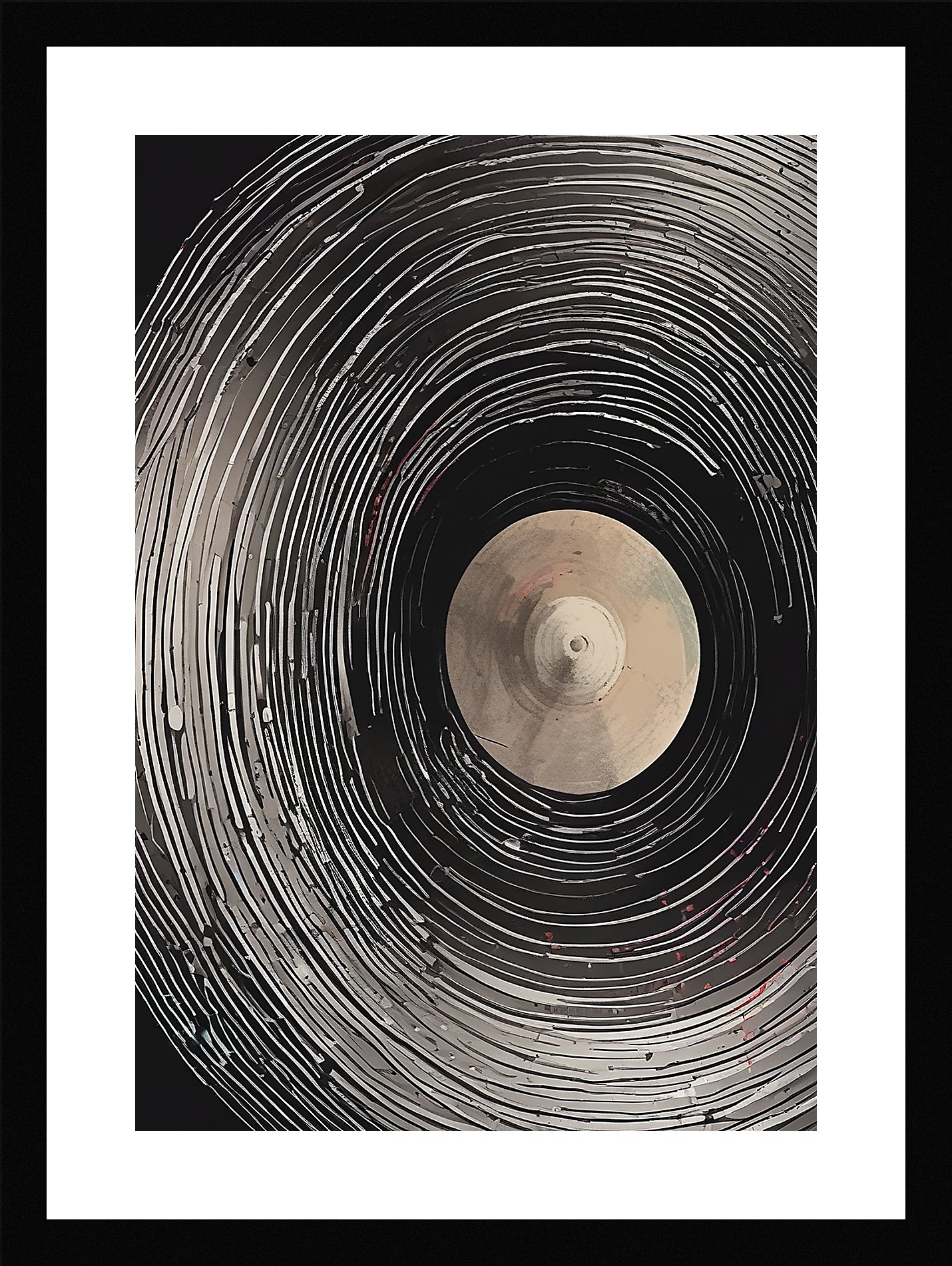 Vibrant Vinyl Record Framed Wall Art Poster Canvas Print Picture