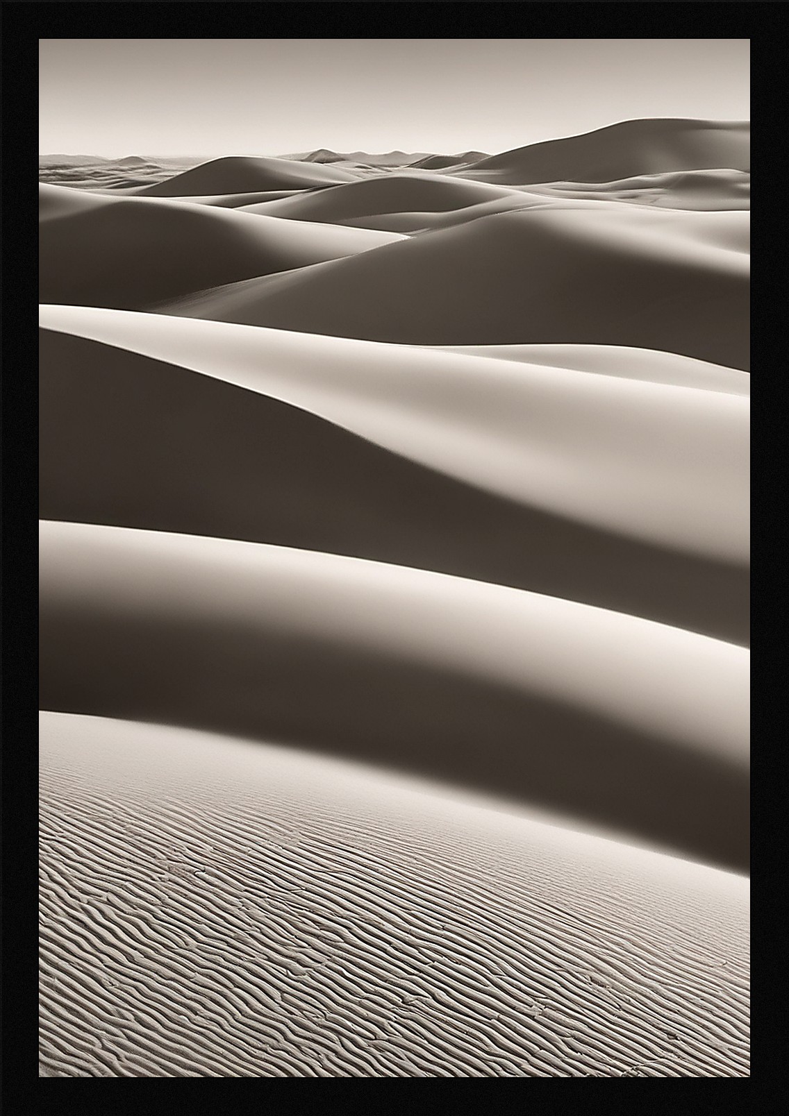 Vibrant Desert Dunes Framed Wall Art Poster Canvas Print Picture