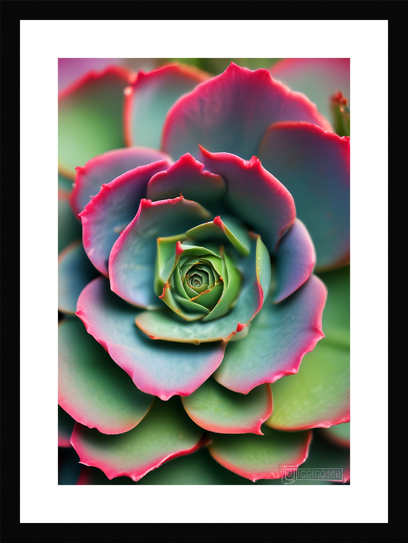 Modern Succulent Framed Wall Art Poster Canvas Print Picture